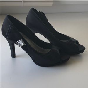 Touch Ups Peep Toe Satin Heel